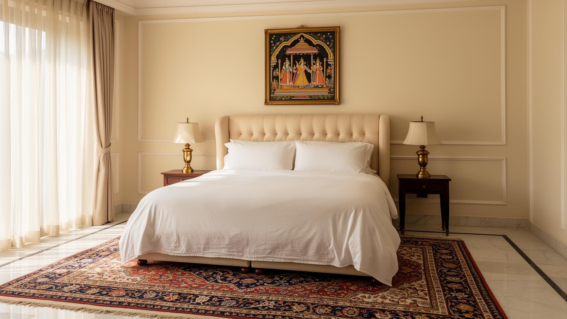 Suite Saffron — Bedroom in Vaishali Nagar, Jaipur, designed by Metaphore Designs Studio