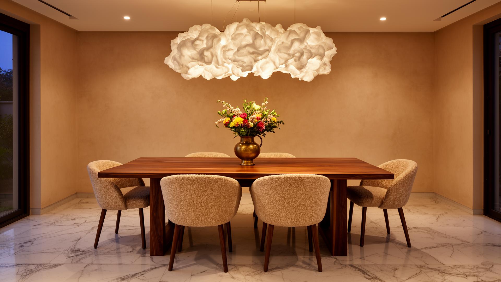 Salle des Nuages — Dining Area in Sainik Farms, Delhi, designed by Metaphore Designs Studio