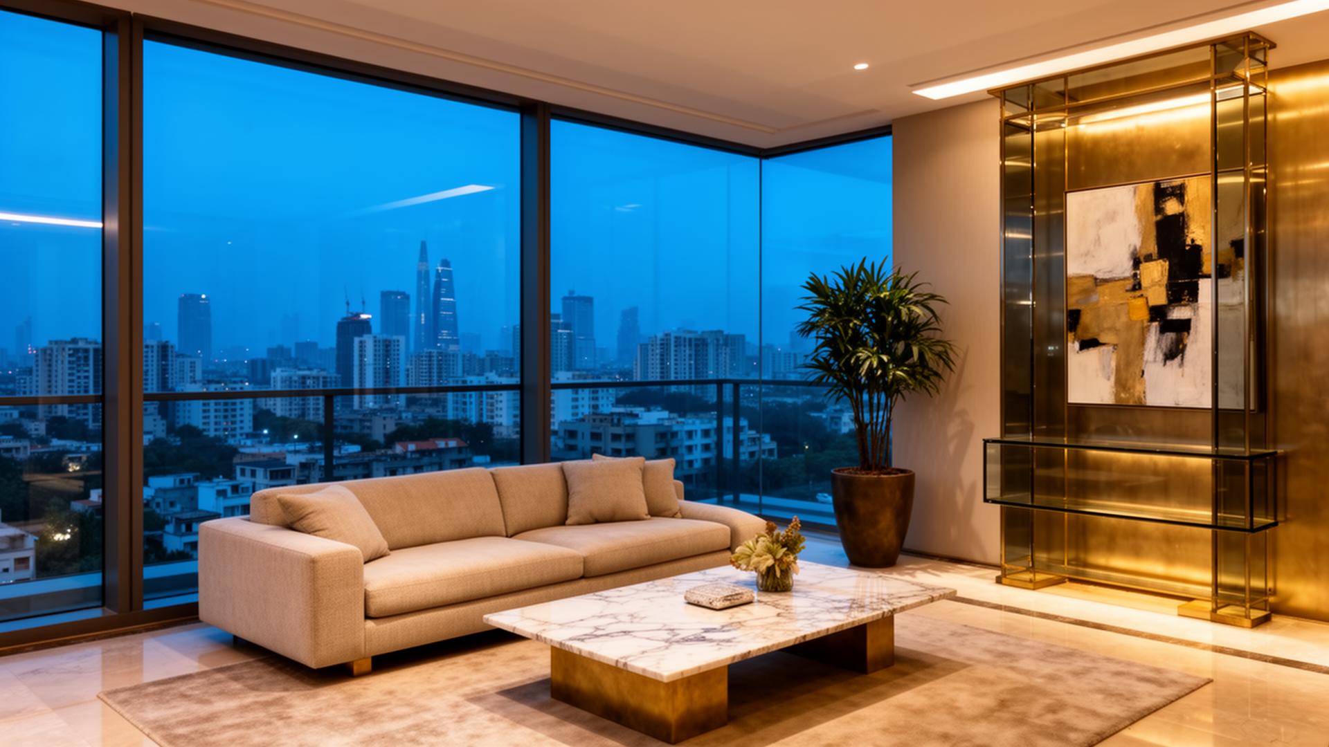 The Skyline Penthouse — Turnkey Projects in DLF Crest, Gurugram, designed by Metaphore Designs Studio